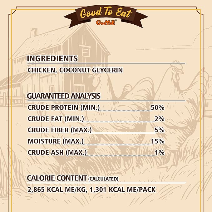 Gootoe Chicken Chips 1lb, All Natural, Grain-Free, High-Protein, Low Fat, Healthy & Easily Digestible, Soft Texture-PawvioPets