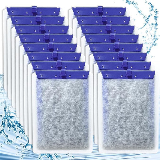 16-Pack Filter Cartridges Large Compatible with Tetra Whisper Bio-Bag Aquarium Filters, Fish Tank Filters Replacement for Aquariums for Whisper Filter 20i 40i/ IQ 20 30 45 60/ PF20 30 40 60-PawvioPets
