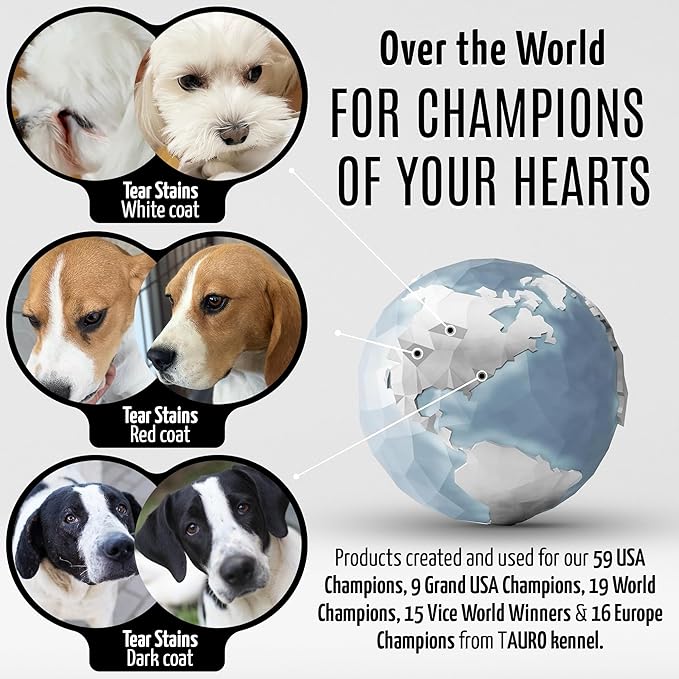 Clear Eyes Solution Set 6in1 Multi-Functional Pure Mist and Stainless Look Clay Mask - Tear Stain Remover, Eye Cleaner - Eye Care Ear Care Grooming Treatment for All Dogs and Cats Eyes-PawvioPets