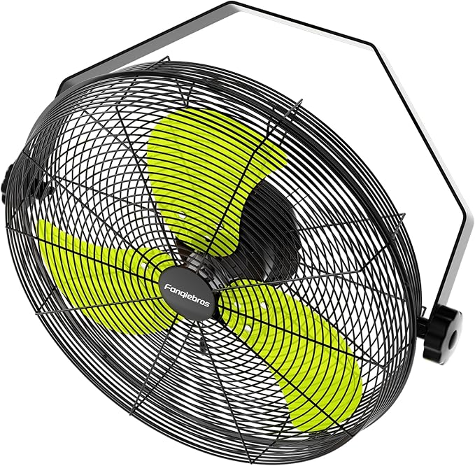 2600 CFM 14 inch Outdoor High Velocity Wall Mounted Fan, 3-Speed Metal Fans with IP44 Enclosure Motor, Industrial Grade Weatherproof Wall Fan for Patio, Greenhouse, Garage, and Gazebo-PawvioPets