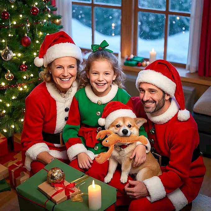 Dog Toy Squeak No Stuffing Toys, 4-Pack Toys for Small Medium Large Breed, Puppy Teething Interactive Toy to Keep Them Busy, Best Christmas Birthday Gift-PawvioPets