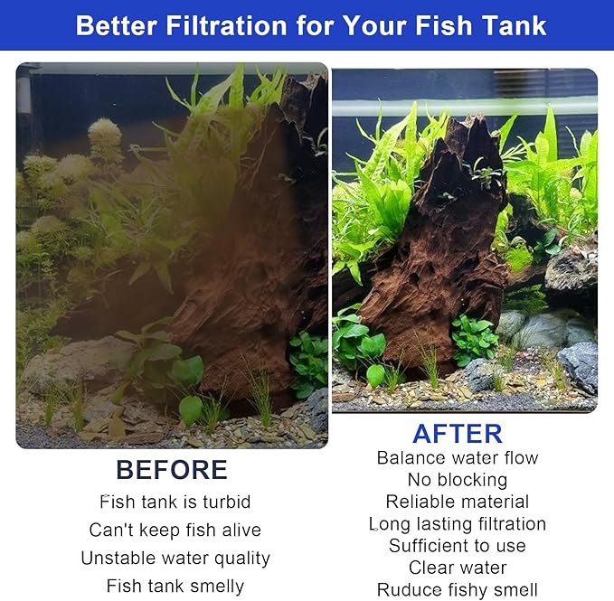 16 PCS Replacement Canister Filter Media Pad Compatible with Penn Plax Cascade 700/1000 CCF2UL/CCF3UL, Aquarium Bio Floss Pads Part, Activated Carbon Sponge Filters Pads for Fish Tank-PawvioPets