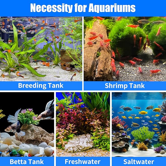 AQUANEAT 6-Pack Pre-Filter Sponge for Aquarium Shrimp Fry Fish Tank Filter 0.8” Intake, Replacement Foam Cover-PawvioPets