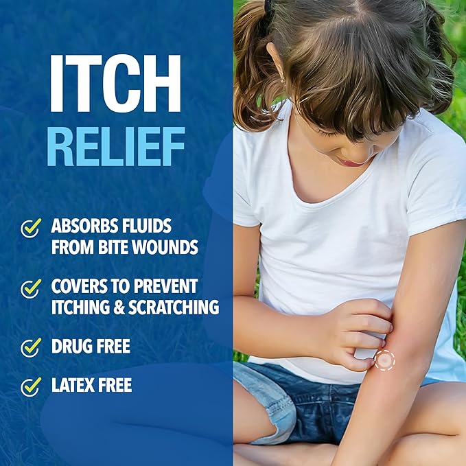Cutter Bug Bite Patches Itch Relief Hydrocolloid Patches for Kids & Adults, Absorbs Fluids, Helps Heal, Prevents Scratching, Mosquito Itch Relief, Hydrocortisone & Suction Tool Alternative, 51 Count-PawvioPets