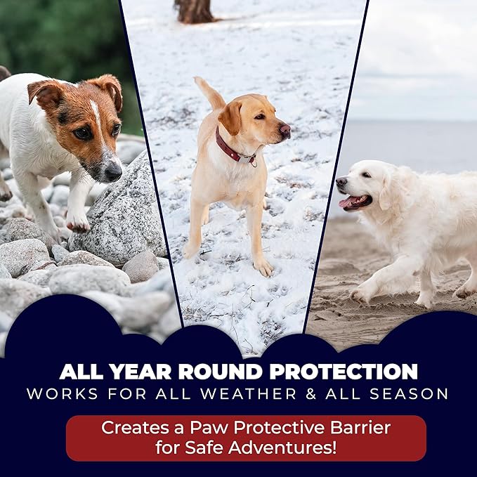 Dog Paw Pad Balm - 3-in-1 Lick Safe Soother & Moisturizer& Lotion for Dog Paws Nose, Elbow, Snout - Natural, Quick-Drying, Non-Sticky - All-Weather Cat Paw Balm Cream- 3.5 Oz/100Gram-PawvioPets