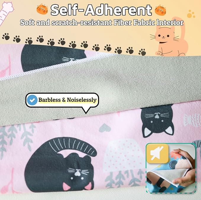 31.5" Cat Wrap for Grooming-Premium Cat Grooming Wrap Cat Restraint for Nail Clipping, Self-Adherent Soft Cat Blanket to Wrap Cat Anti-Scratch Anti-Escape Grooming Bag (Pink, XXL)-PawvioPets