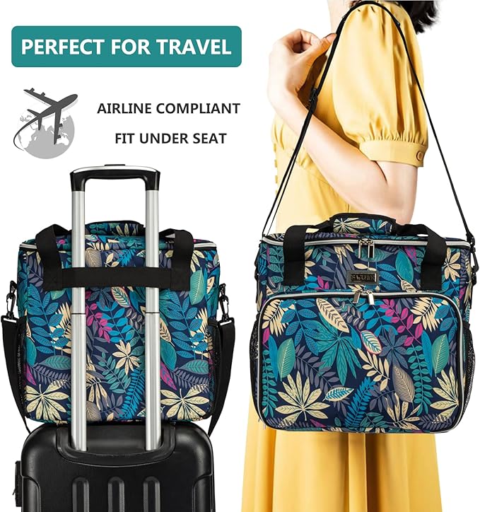 BAGLHER Dog Travel Bag, Pet Travel Bag (All Pet Travel Supplies), with 2 Pet Food Containers and 2 Collapsible Silicone Bowls; Essential Kits for Pet Travel Hawaii-PawvioPets