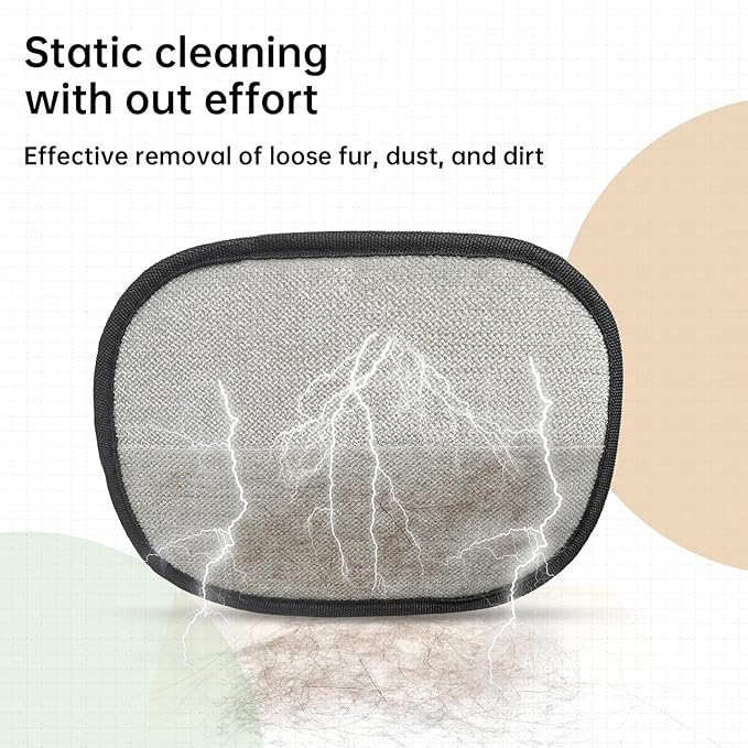 Flea Comb and Pet Hair Removal Glove for Cats & Dogs Brush for Shedding Pet Hair Removal Comb with Long & Short Stainless Steel Teeth for Deshedding & Clothing/Couch/Furniture/Carpet/Car Seat-PawvioPets