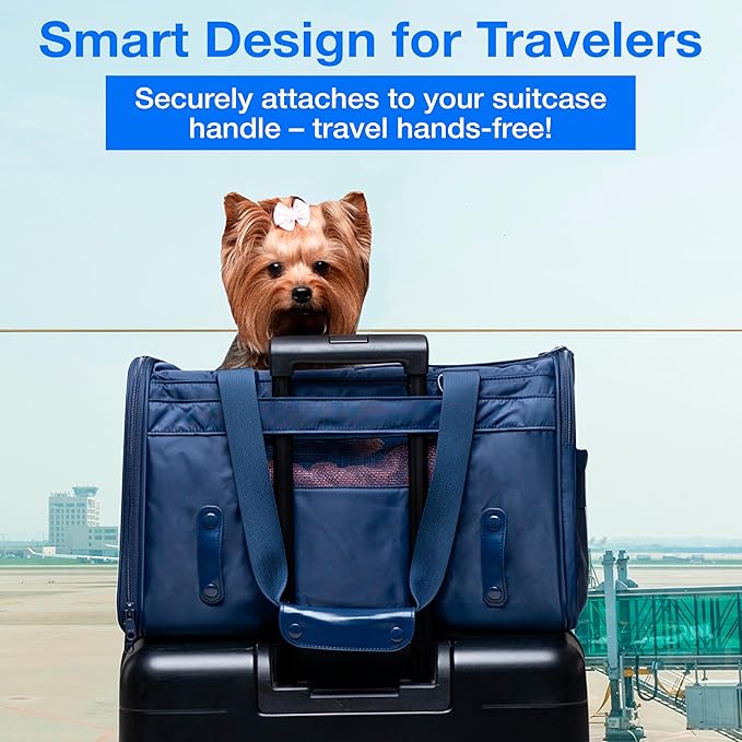 Dog Sling Carrier for Small Dogs – Pet Shoulder Bag with Safety Strap, Breathable Dog Pouch Carrier for Puppies and Cats – Soft Hands-Free Dog Carrier for Travel, Hiking, Shopping-PawvioPets