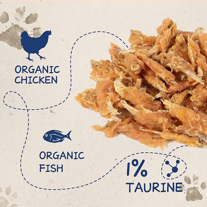 Dog Treats Chicken & Fish, High in Protein and Omega-3, for Large Small Dogs, 10.5 oz-PawvioPets