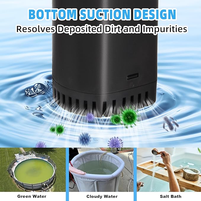 400GPH Fish Tank Filter, UV Aquarium Filter for 55-150 Gallon Turtle Tank Filter Powerful Internal Pump for Cold Plunge Saltwater Cloudywater Clear and Algae Green Killing Machine-PawvioPets