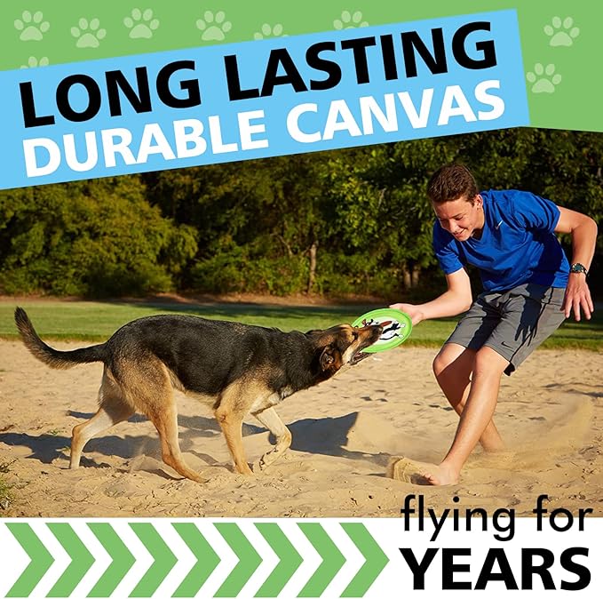 Dog Flying Disc, 3 Pack Dogs Flyer Toys, Lightweight Flying Disc Dog Fetch Toy for Small, Large Dogs & Puppies - Floats in Water & Safe on Teeth-PawvioPets