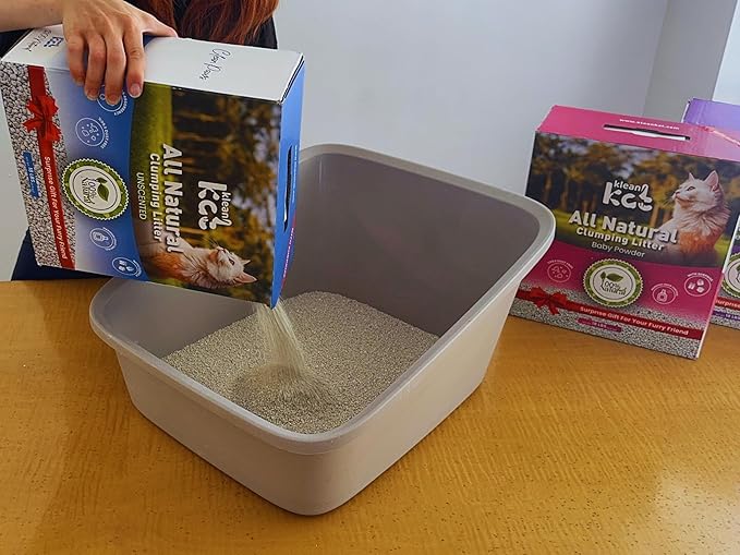 All Natural Clumping Cat Litter – Multiple Scents – Low Dust, Odor Control – (Aloe Vera) 18 lb - Surprise Toy Inside-PawvioPets