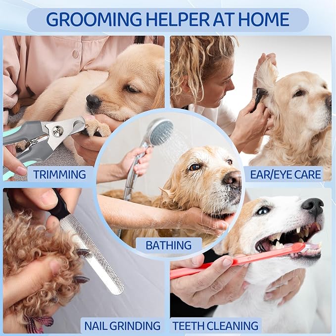 Dog Grooming Hammock for Large & Giant Dogs, Pet Grooming Sling with Nail Clippers, Trimmers & Scissors – Comfortable & Safe Grooming Harness for Stress-Free Nail Trimming for XXXL Dogs-PawvioPets