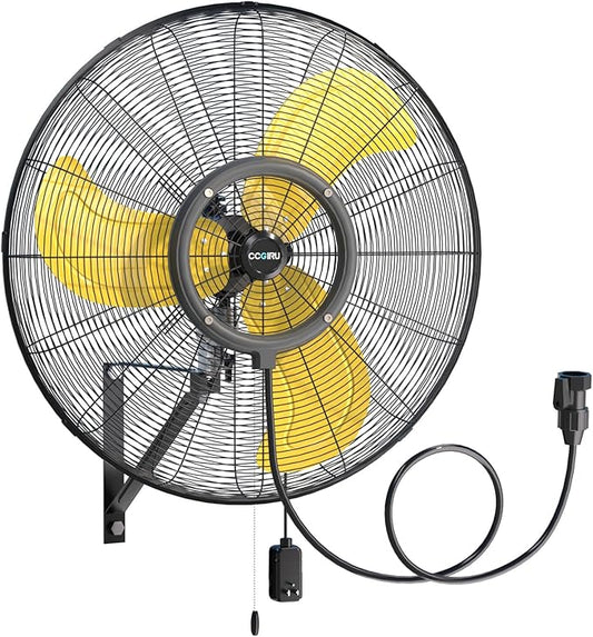 9600 CFM 30" Outdoor Wall Mount Misting Fans, High Velocity 3-Speed Waterproof Professional Oscillating Wall Fan, Heavy Duty Industrial Fan for Commercial, Garage, Warehouse, UL Listed-PawvioPets