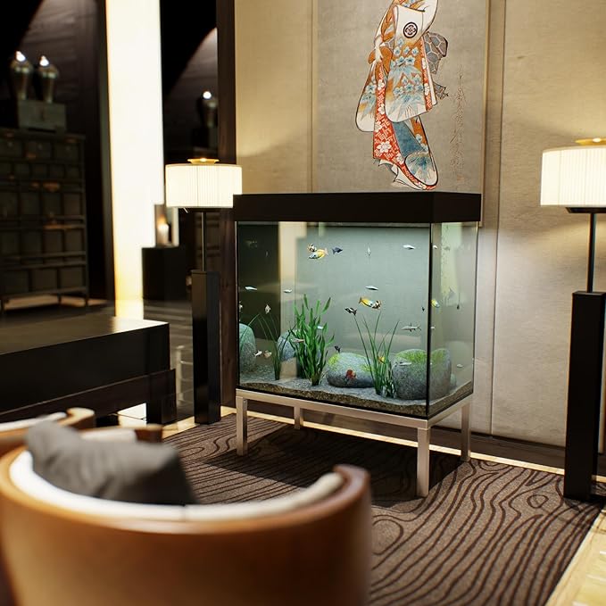 20 in X 36 in. Aquarium Stand | Industrial Style Aluminum Fish Tank Base with Open Frame Design-PawvioPets