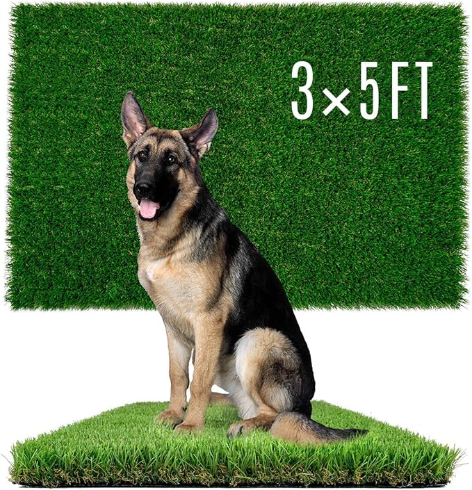 Dogs Grass for Potty Training, Artificial Grass for Dogs Puppy Fake Grass Pads 3×5ft Large Supplies Pets Litter Rugs for Puppy Training-PawvioPets