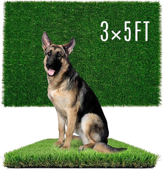 Dogs Grass for Potty Training, Artificial Grass for Dogs Puppy Fake Grass Pads 3×5ft Large Supplies Pets Litter Rugs for Puppy Training-PawvioPets