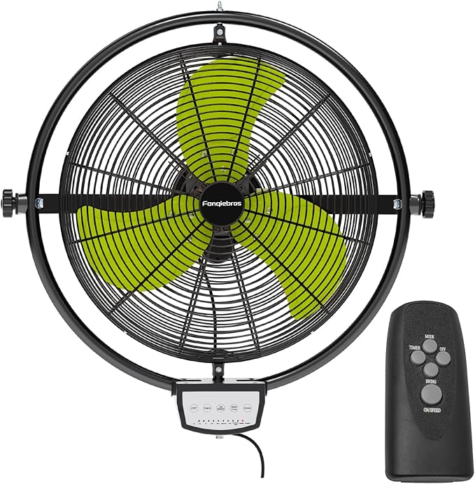 20 IN 5500 CFM Remote Control Wall Mount Fan, 3 Speed High Velocity Wall Fan with Timer, Oscillation & Tilting, Air Circulator for Garage, Commercial, Greenhouse, Warehouse & Gazebo Use, UL Listed-PawvioPets