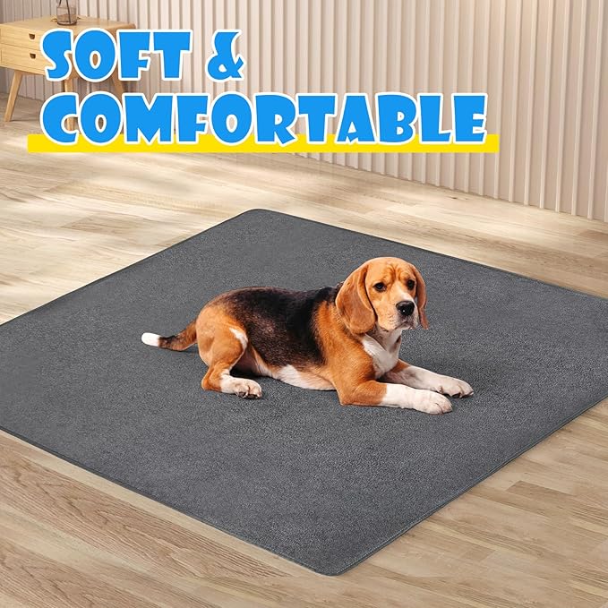 2 Pack Extra Large Washable Pee Pads for Dogs 72"x72" Reusable Dog Mat for Floor Non-Slip Waterproof Pee Pads for Dogs Fast Absorbent Pet Whelping Pads Puppy Playpen Mat for Incontinence, Housebreak-PawvioPets
