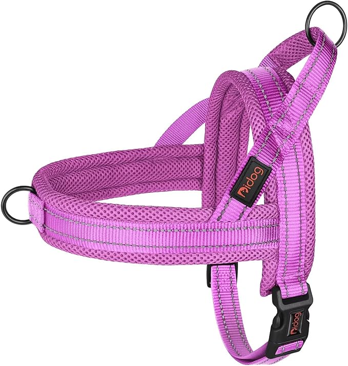 Didog No Pull Dog Harness with Soft Mesh Padded,Reflective & Quick Fit Light Weight Dog Strap Vest Harness,Easy for Walking Training (S:Chest 18-22", Purple)-PawvioPets