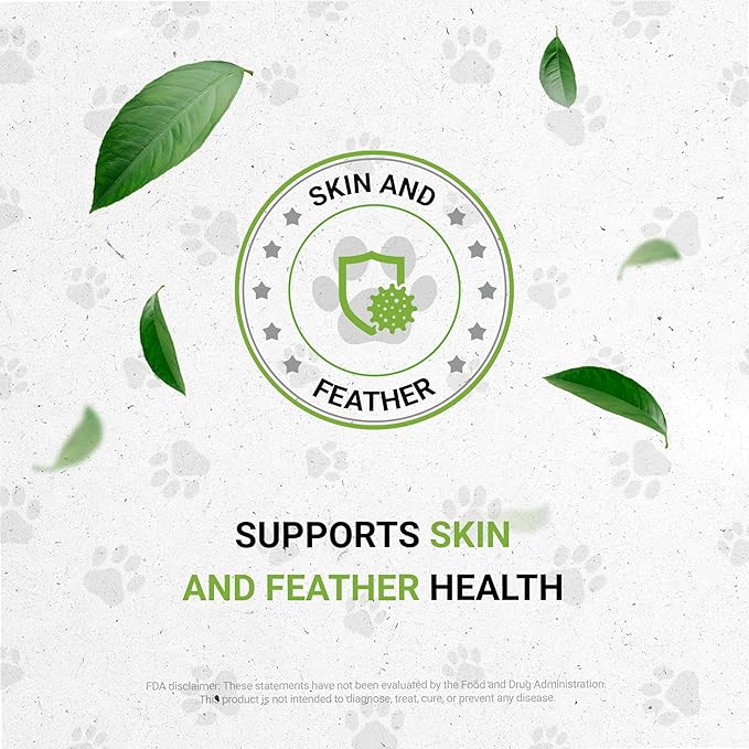 Birds Feathers | Natural Herbal Dietary Pet Supplement for Birds | Support Healthy Feathers | Alcohol-Free Extract, Dandelion Root, Calendula, Alfalfa, Peppermint, Fennel 2 oz-PawvioPets