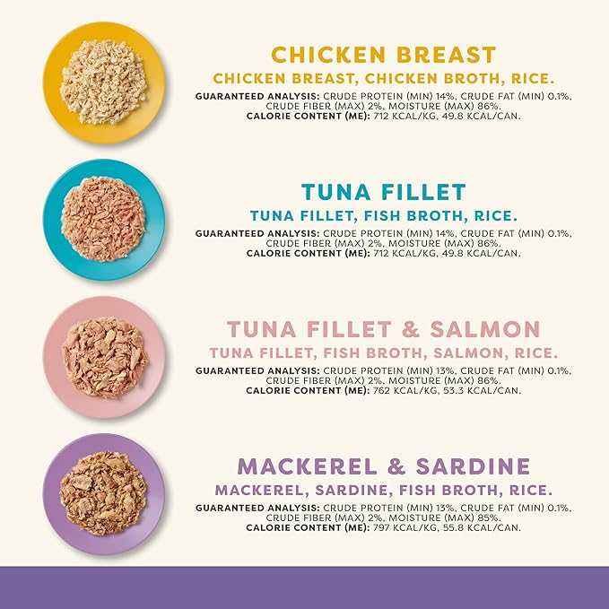 Applaws Natural Wet Canned Cat Food, Made with Limited and Natural Ingredients, Real Protein with No Artificial Additives, Variety Broth Recipe (24 Count, 2.47 oz Cans)-PawvioPets