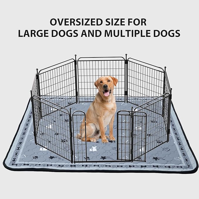 Gardner Pet Washable Dog Pee Pads, 72'' x 72'' Non Slip Dog Mats with Great Urine Absorption, Reusable Puppy Pee Pads for Potty Training , 1 Pack-PawvioPets