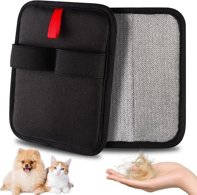 2 Pcs Static Pet Hair Removal Gloves, Reusable Electrostatic Pet Cat Dog Hair Remover Grooming Gloves Brush Tool for Couch, Furniture, Carpet, Car Seat-PawvioPets