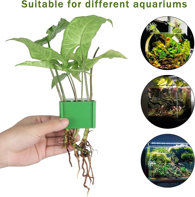 2Pcs 3 Holes Upgraded Aquatic Plant Cup Aquarium Plant Holder for Tank, Hanging Aquarium Plant Holder, Aquarium Aquatic Plant Cultivation, Aquarium Plant Decoration.-PawvioPets