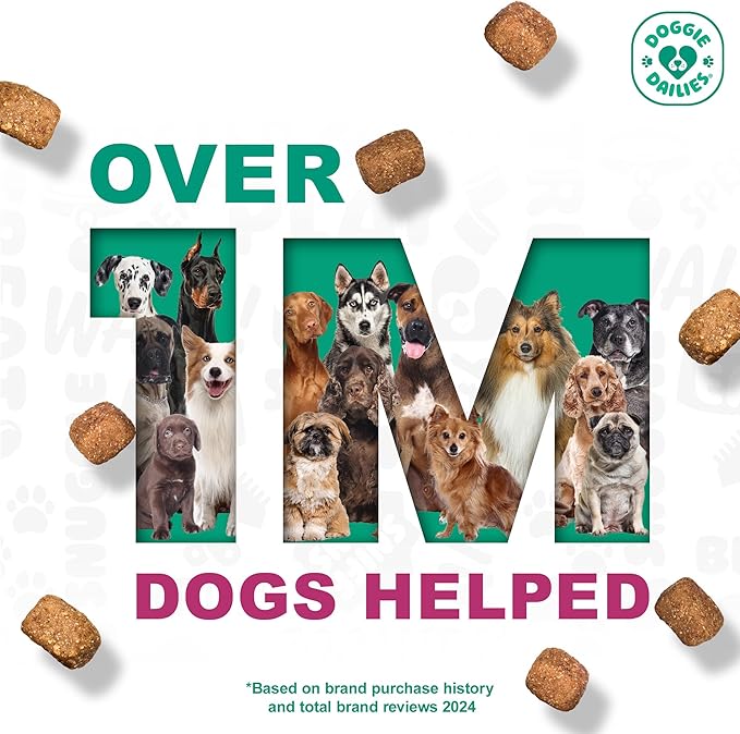 Doggie Dailies Probiotics for Dogs, Advanced Probiotics with Prebiotics, Promotes Digestive Health, Supports Immune System & Overall Health, Duck Flavor, 225 Chews-PawvioPets