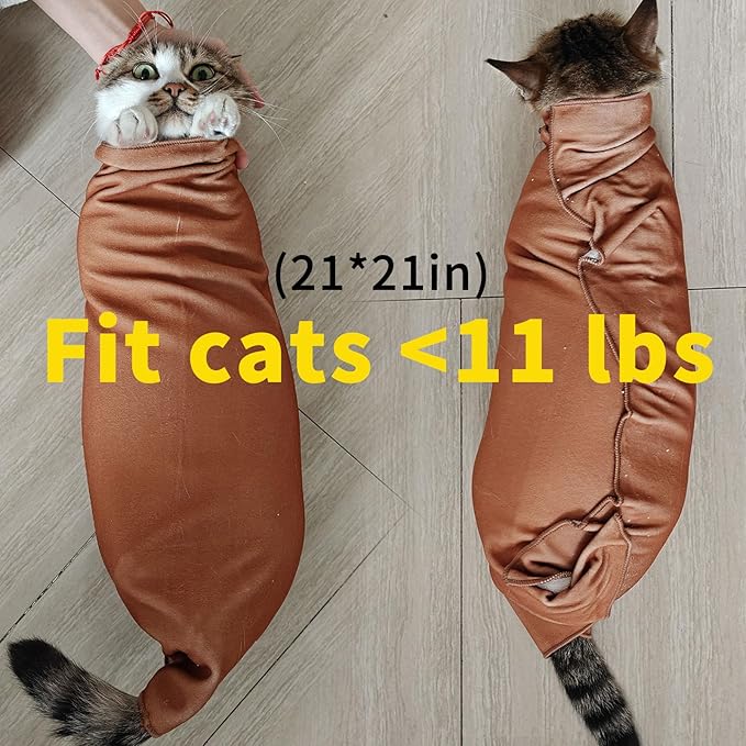 2PCS Cat Wrap for Cutting Nails, 21x21in Self-Adherent Pet Cat Grooming Wrap for Medicine, Nail Clipping, Teeth Brushing, Ear Cleaning | Anti-Escape Anti-Bite Anti-Scratch (Solid)-PawvioPets