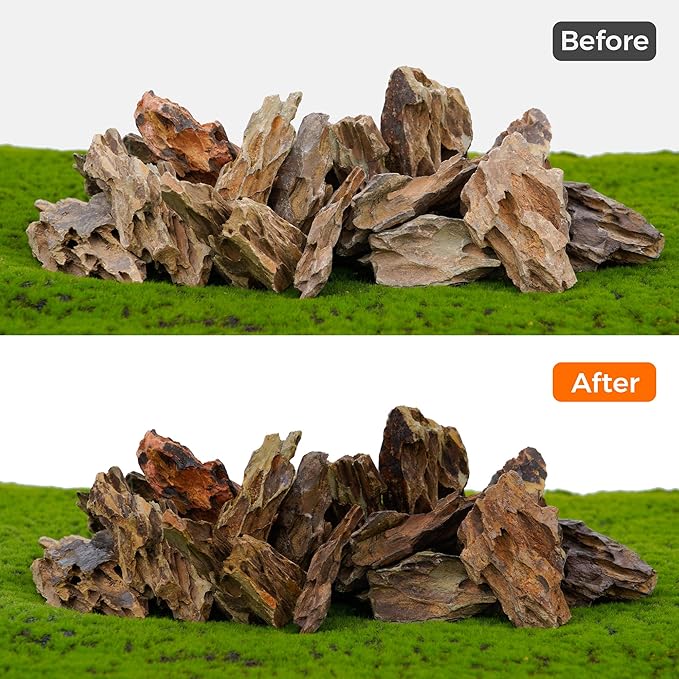 2-4 Inches Natural Dragon Stone 20 PCS Aquarium Rocks for Aquascaping, Aquarium Landscaping, Terrariums, Fish Tank Decoration, Vivariums, Paludarium, Reptile and Amphibian Enclosures-PawvioPets