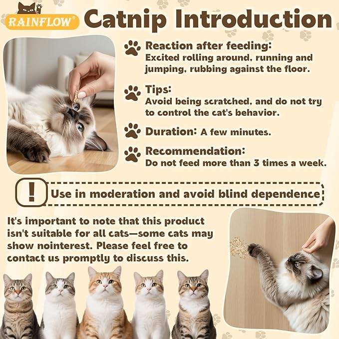 80PCS Catnip - Cat Nip for Cats Natural Dried Catnip Treats Premium Cat Nip Perfect for Toys, Training Rewards, Stress Relief, Freshly Harvested Bag Bulk Pack,2.8OZ-PawvioPets