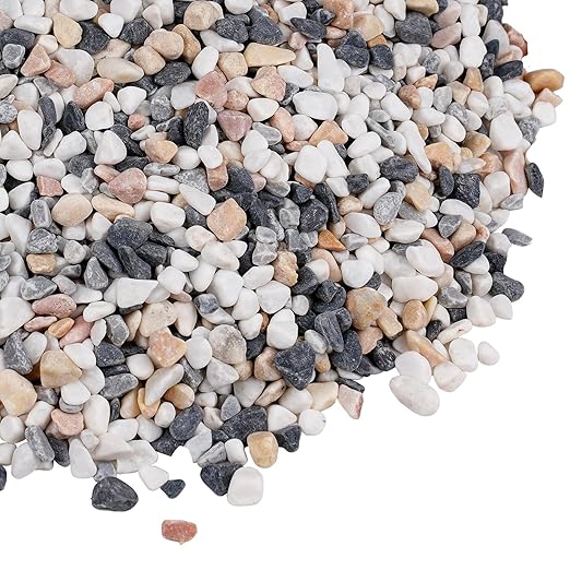 2.5 lbs Small Rocks for Succulents, 1/5 Inch Pebbles for Indoor Plants, Decorative Pea Gravel for Terrarium, Vases, Aquariums, Fish Tank, Drainage Rocks for Potted Plants, Bamboo,Crafts, Cactus-PawvioPets