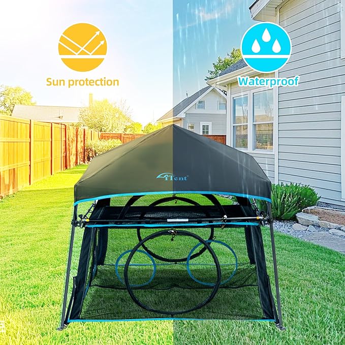 Cat Enclosure and Cat Tower Tent with Two Styles of canopiesfor Indoor and Outdoor,X-Large Outdoor Catio, Cat Tent,Portable and Foldable,Two Doors Design can Assemble More Shapes (Patented)-PawvioPets