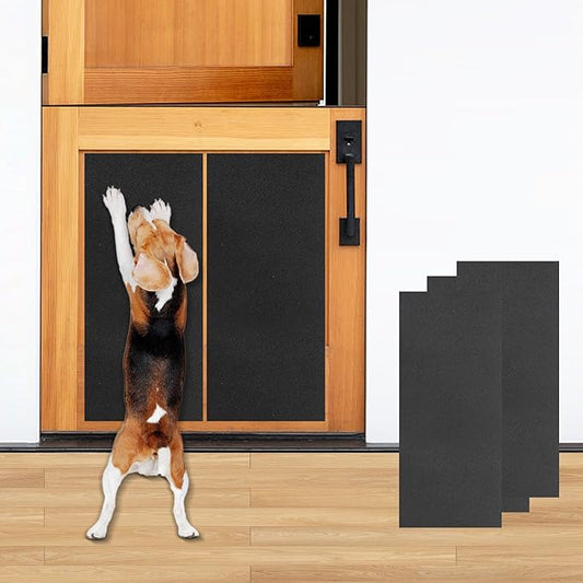 6 PCS Pet Nail Self Adhesive Replacement Emery Paper Fits Most Dog Scratch Pad Cat Litter Box DIY on The Places Where Pets Like to Scratch (10in*17.7in, Black)-PawvioPets