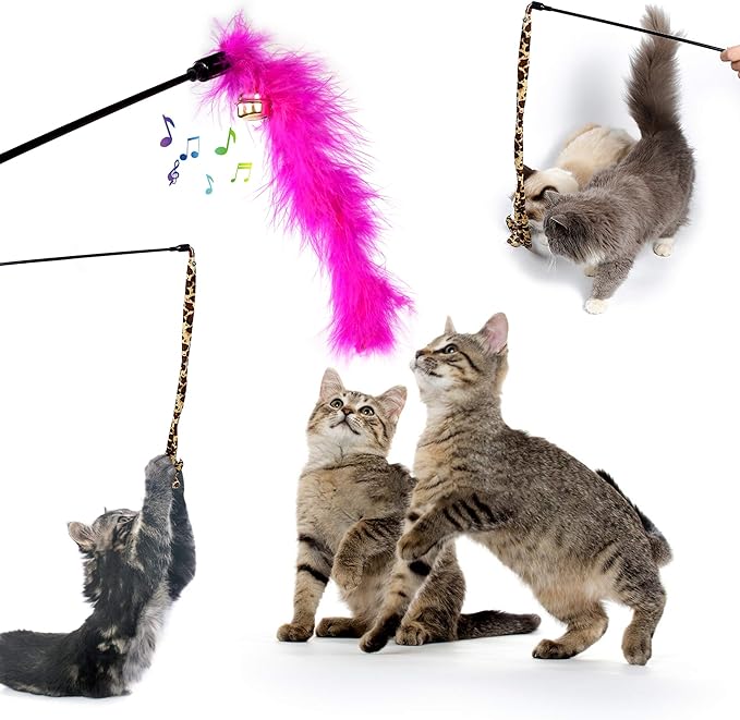 AILUKI 35 PCS Cat Toys Kitten Toys Assortments,Variety Catnip Toy Set Including 2 Way Tunnel,Cat Feather Teaser,Catnip Fish,Mice,Colorful Balls and Bells for Cat,Puppy,Kitty-PawvioPets