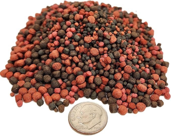 Aquatic Foods Inc. 12-Type Ultra Mix of 1mm, 2mm, 3mm Floating & Sinking California Blackworm and Intense Coloring Pellets for All Tropical Fish & Pond Fish…10oz Jar-PawvioPets