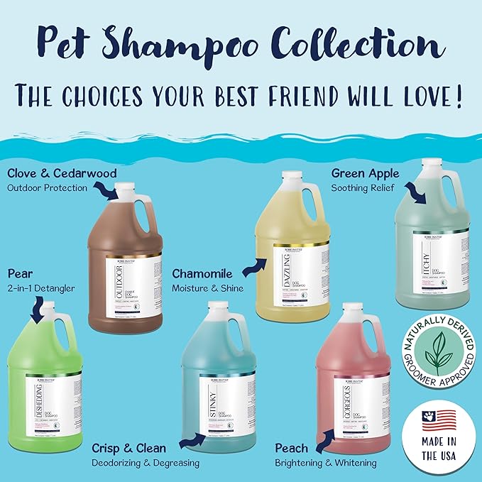 Bobbi Panter Dog Shampoo - Made in USA - All Natural Formula for Deep Nourishing and Cleasing - Concentrated 20:1 for Professional Groomers - Light Chamomile Scent, 1 Gallon-PawvioPets