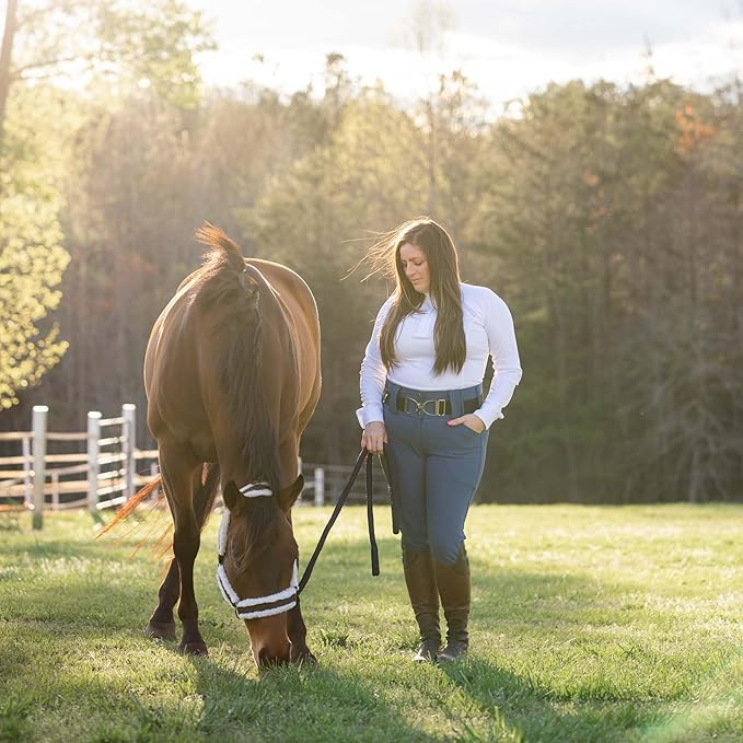 Equinavia Valkyrie Soft Ultra Fleece Padded Adjustable Breakaway Horse Halter - Brown/Ivory White - Horse-PawvioPets