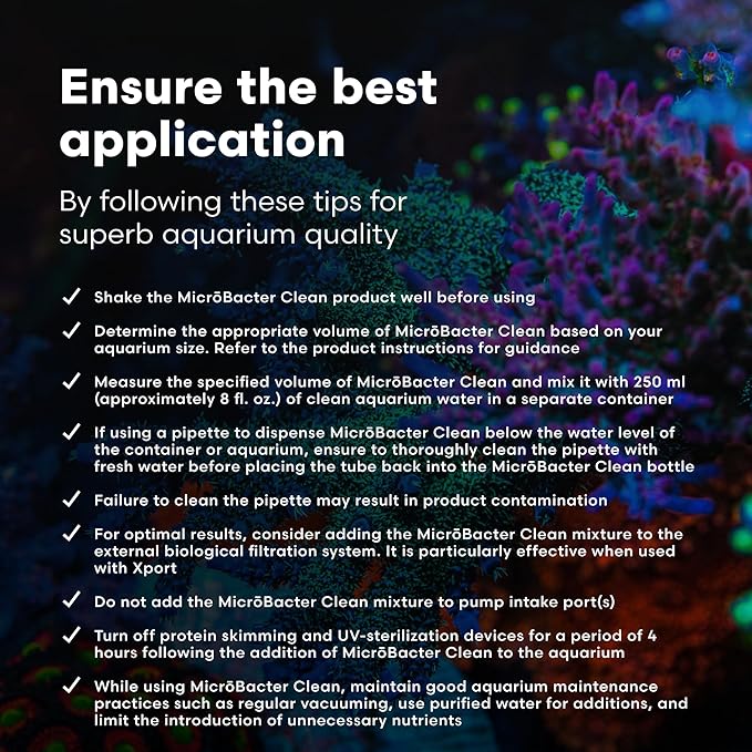 Brightwell Aquatics MicroBacter Clean - Microbial Culture & Enzyme Blend Fish Tank Cleaner - Cleans Live Rock Surfaces for Saltwater Fish Habitats - Aquarium Water Treatments, 135.25 fl oz-PawvioPets