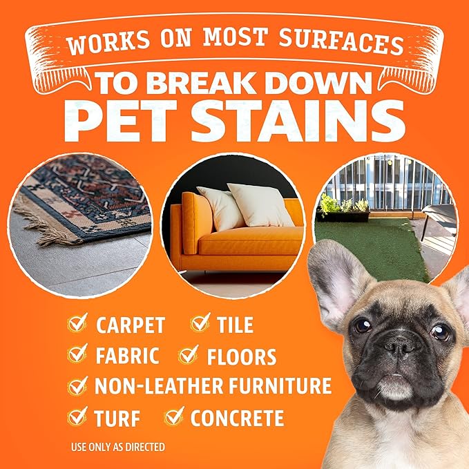 Angry Orange Stain Remover - 32oz Enzyme Pet Cleaner - Dog & Cat Urine Destroyer and Stain Remover - Citrus Spray Cleaning Solution - Puppy Supplies-PawvioPets