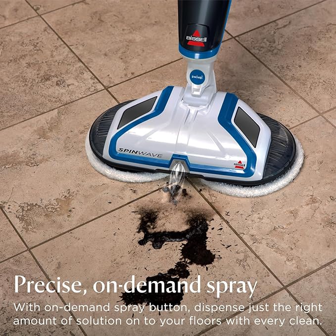 Bissell® SpinWave Hard Floor Expert Corded Spin Mop Cleaner with Washable mop Pads for Sealed Hard Floors, 20393-PawvioPets