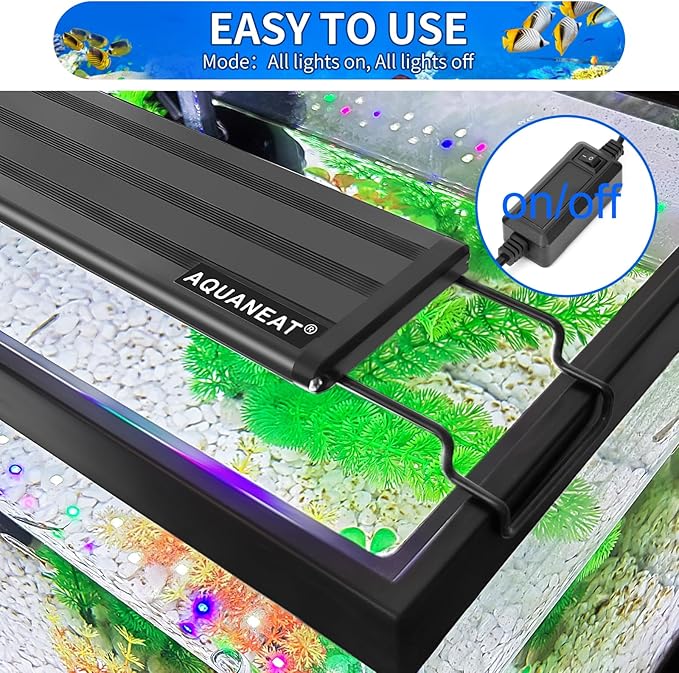 AQUANEAT LED Aquarium Light Full Spectrum for 24 Inch to 30 Inch Fish Tank Light Fresh Water-PawvioPets