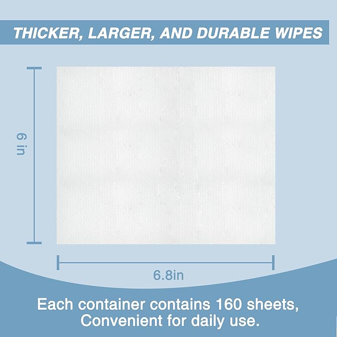 Antifungal and Antibacterial Wipes for Dogs & Cats, Dog Yeast Infection Treatment Wipes, All Natural Grooming Wipes for Cleaning, Help with Hot Spots, Ringworm, and Skin Infections, 160 Count-PawvioPets