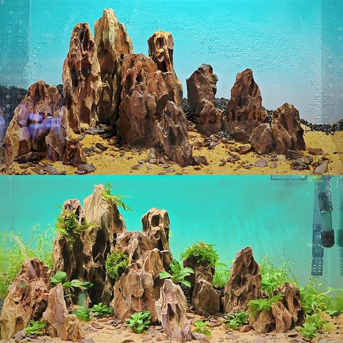 5LB Aquarium Rocks Dragon Stone for Aquariums Landscaping Model Fish Tanks Terrariums Vivariums Model Decoration-2 to 4 Inches-PawvioPets