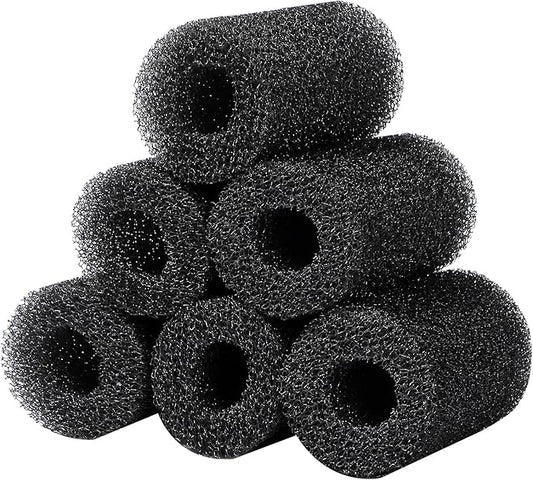 AQUANEAT 6-Pack Pre-Filter Sponge for Aquarium Shrimp Fry Fish Tank Filter 0.4” Intake, Replacement Foam Cover-PawvioPets