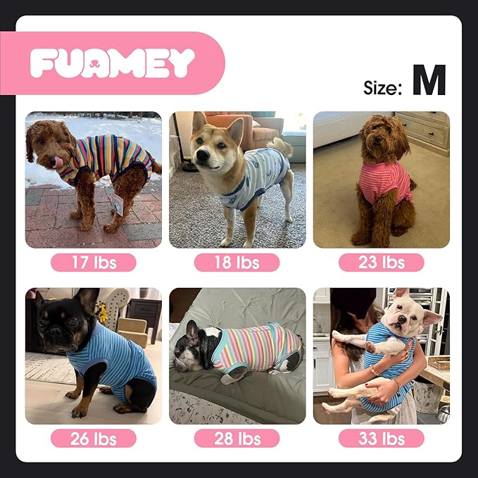 FUAMEY Recovery Suit for Dogs After Surgery,Soft Breathable Dog Bodysuit E-Collar & Cone Alternative Surgical Suit,Male Female Dog Neuter Spay Suits Anti Licking Wounds Onesie Pink Tie Dye M-PawvioPets