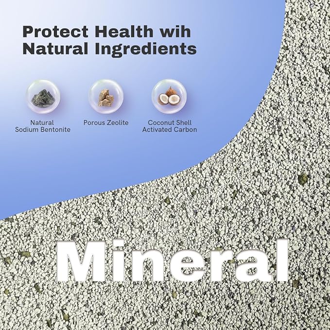 Clumping Cat Litter, Premium Bentonite Cat Litter Sodium-Based, Dust-Free, Strong Durability, Odor Control, Natural Mineral Formula Unscented Litter for RealScooper - 15 lb. Box-PawvioPets